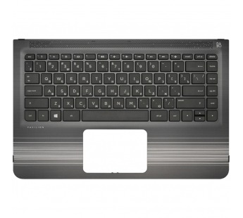 Клавиатура HP Pavilion x360 13-u (RU) черная топ-панель#2053385