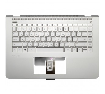 Клавиатура HP Pavilion 14-bk (RU) топ-панель серебро#1855185