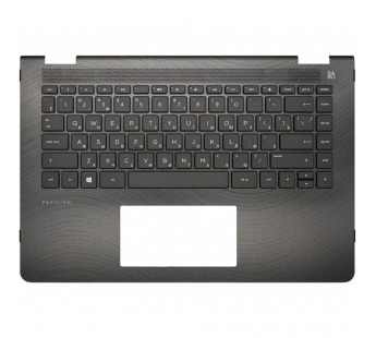 Клавиатура HP Pavilion x360 14-ba (RU) черная топ-панель#1880290