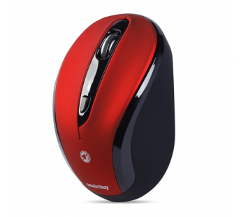 Мышь оптическая беспроводная Smart Buy SBM-612AG-RK (red/black), blue LED, беззвучная (116558)#1784335
