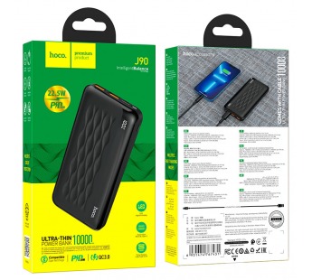 Внешний аккумулятор HOCO J90 10000 mAh PD 20W +QC 3.0 (черный)#1781982