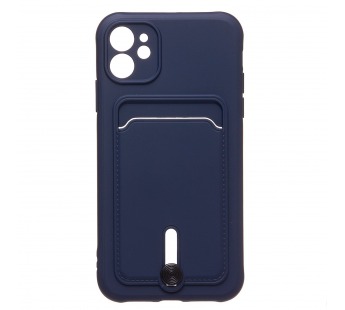 Чехол-накладка - SC304 с картхолдером для "Apple iPhone 11" (dark blue) (208473)#1965870