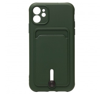 Чехол-накладка - SC304 с картхолдером для "Apple iPhone 11" (dark green) (208471)#1769761