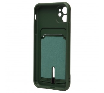 Чехол-накладка - SC304 с картхолдером для "Apple iPhone 11" (dark green) (208471)#1769763