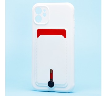 Чехол-накладка - SC304 с картхолдером для "Apple iPhone 11" (white) (208468)#2065064