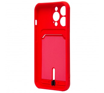 Чехол-накладка - SC304 с картхолдером для "Apple iPhone 13 Pro" (red) (208492)#1960422