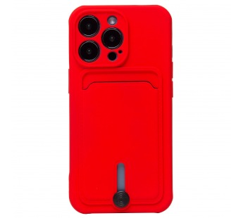 Чехол-накладка - SC304 с картхолдером для "Apple iPhone 13 Pro" (red) (208492)#1960420