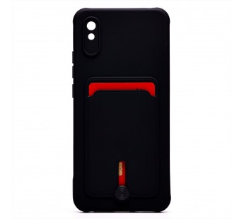 Чехол-накладка - SC304 с картхолдером для "Xiaomi Redmi 9A/Redmi 9i" (black) (208493)#1769754