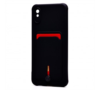 Чехол-накладка - SC304 с картхолдером для "Xiaomi Redmi 9A/Redmi 9i" (black) (208493)#2102861