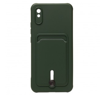 Чехол-накладка - SC304 с картхолдером для "Xiaomi Redmi 9A/Redmi 9i" (dark green) (208494)#1769747