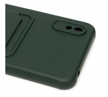 Чехол-накладка - SC304 с картхолдером для "Xiaomi Redmi 9A/Redmi 9i" (dark green) (208494)#1769748