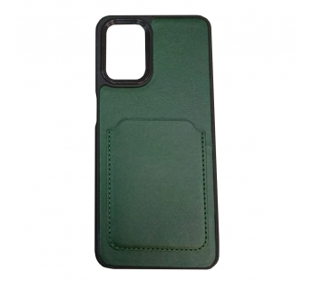                                         Чехол силиконовый Samsung S22 под кожу с визитницей темно-зеленый#1742512