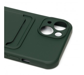 Чехол-накладка - SC304 с картхолдером для Apple iPhone 13 (dark green)#1756347