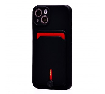 Чехол-накладка - SC304 с картхолдером для Apple iPhone 13 (black)#2140120