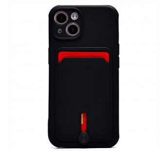 Чехол-накладка - SC304 с картхолдером для Apple iPhone 13 (black)#2140122