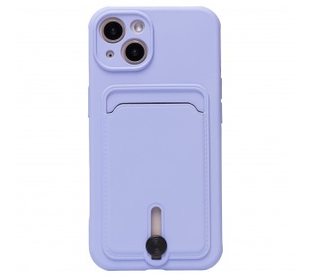 Чехол-накладка - SC304 с картхолдером для Apple iPhone 13 (light violet)#1756357