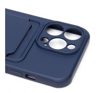 Чехол-накладка - SC304 с картхолдером для Apple iPhone 13 Pro (dark blue)#1756331