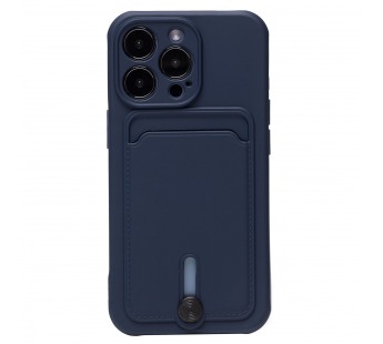 Чехол-накладка - SC304 с картхолдером для Apple iPhone 13 Pro (dark blue)#1756330