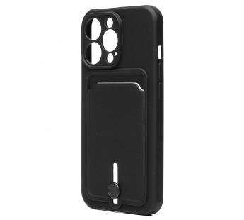Чехол-накладка - SC304 с картхолдером для Apple iPhone 13 Pro (black)#1756339