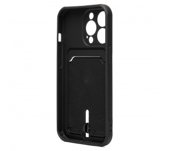 Чехол-накладка - SC304 с картхолдером для Apple iPhone 13 Pro (black)#1756340