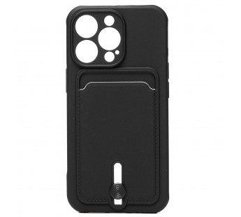 Чехол-накладка - SC304 с картхолдером для Apple iPhone 13 Pro (black)#1756338