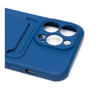 Чехол-накладка - SC304 с картхолдером для Apple iPhone 13 Pro (blue)#1756324
