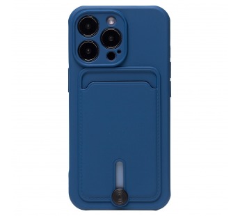 Чехол-накладка - SC304 с картхолдером для Apple iPhone 13 Pro (blue)#1756323