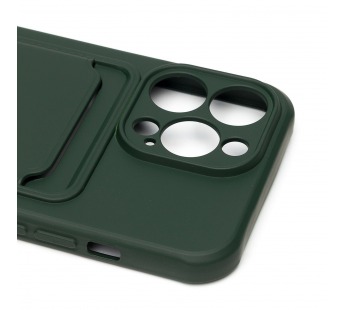 Чехол-накладка - SC304 с картхолдером для Apple iPhone 13 Pro (dark green)#1756328