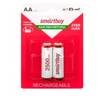 Аккумулятор AA Smart Buy Ni-MH (2500) mAh (2-BL) (24/240) (115813)#1746008