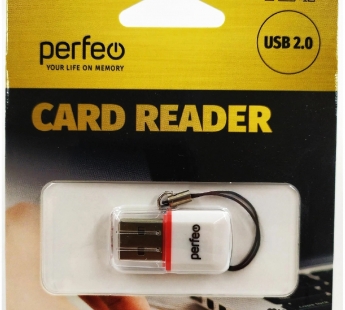 КартРидер Perfeo Micro SD, (PF-VI-R008 White) белый#1816488
