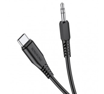 USB кабель шт.Type-C - шт.3,5мм 1м, чёрный BL8 "Borofone"#1758194