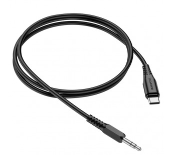 USB кабель шт.Type-C - шт.3,5мм 1м, чёрный BL8 "Borofone"#1758195