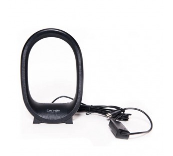 Антенна  комнатная ДМВ для DVB-T2 Сигнал SAI-656 с усилителем 26дБ, питание от б.п. 5V, кабель 3м.#2080797