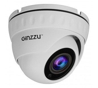                     Камера видеонаблюдения IP 2.0Mp, Ginzzu HID-2031S, Sony 323, 3.6mm, купол, IR20м, IP66, металл#1793765