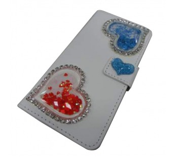                             Чехол-книжка iPhone 6 с сердечками белый*#1974023