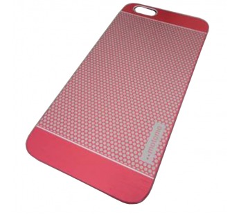                                 Чехол задняя крышка MOTOMO iPhone 6 Plus металл-пластик сетка красный#1795812
