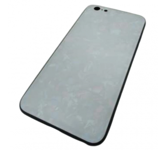                                 001. Чехол силиконовый iPhone 6 Plus со стеклянной вставкой иллюминация перламутровый #2065404