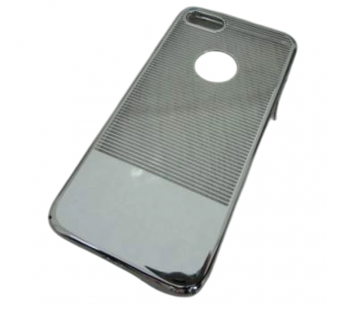                             Чехол пластиковый iPhone 7 (15040ch) вырез под логотип в полоску серебро#2065411