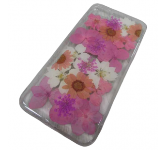                             Чехол пластиковый iPhone 7 прозрачный с цветами (03)*#2065429