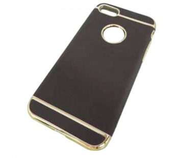                             Чехол силиконовый iPhone 7 Fashion с золотым хром контуром коричневый*#1810681