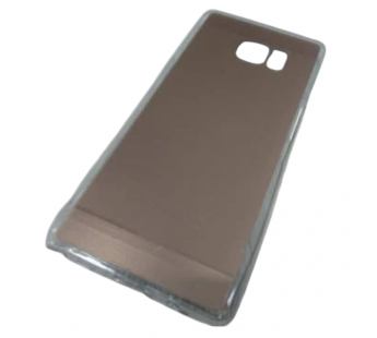      Чехол силиконовый зеркальный с полосками Samsung Galaxy Note 7 розовый #2117298