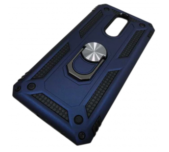                                 Чехол пластиковый Xiaomi Redmi 8 противоударный с кольцом и магнитом синий*#2133471