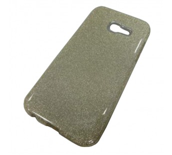                                     Чехол силикон-пластик Samsung A3 2017 (A320) Fashion с блестками золотистый #1811842