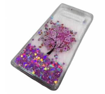                                     Чехол пластиковый Samsung S10 Plus блестки в воде прозрачный (04)*#2134239