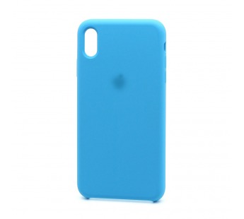                                     Чехол iPhone XR Silicone Case с логотипом и покрытием Soft touch (016) голубой#1766265