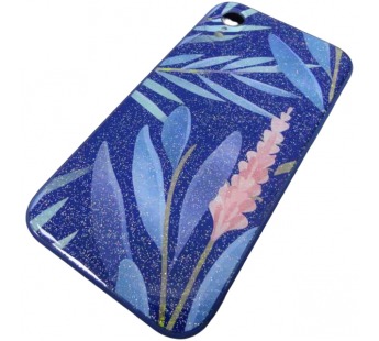                                 Чехол силикон-пластик iPhone XR блестящий с рисунком синий (01)*#1760596