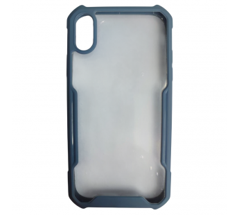                                 Чехол силикон-пластик iPhone XR прозрачный с окантовкой серый*#2134432