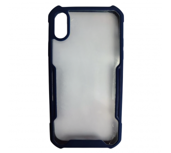                                 Чехол силикон-пластик iPhone XR прозрачный с окантовкой синий*#2134431