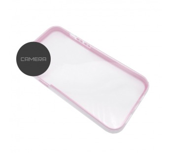                                     Чехол силиконовый Samsung A01 Core прозрачный с бледно-розовым контуром*#1880128