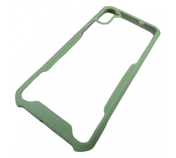                                     Чехол силикон-пластик Samsung A11/M11 прозрачный с окантовкой зеленый*#2117434